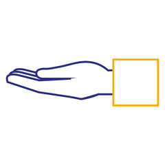 hand human receiving icon vector illustration design