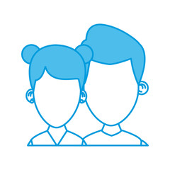 Fototapeta premium Couple of friends cartoon