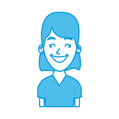 Woman profile cartoon