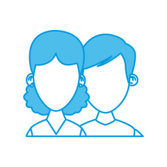 Couple of friends cartoon