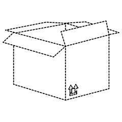 carton box isolated icon vector illustration design