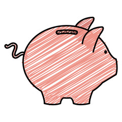piggy savings isolated icon vector illustration design