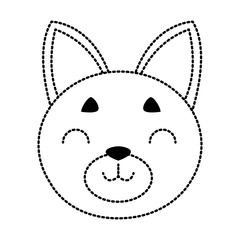 Cat head cartoon icon vector illustration graphic design