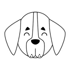 Dog head cartoon icon vector illustration graphic design
