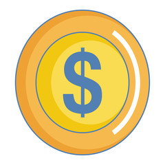 coin money isolated icon vector illustration design