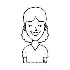 Woman profile cartoon icon vector illustration graphic design