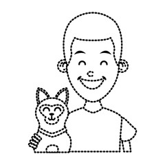 Fototapeta premium Boy with cat