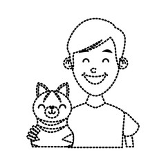 Boy with cat