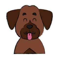 Obraz premium Dog head cartoon icon vector illustration graphic design
