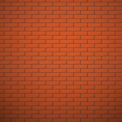 Orange brick wall vector seamless background. Texture with orange brick stone, seamless pattern illustration surface wall with bricks