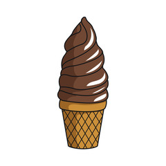 Ice cream cone icon vector illustration graphic design