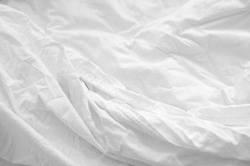 White delicate soft background of fabric or bedding sheet