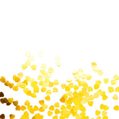 Frame of golden confetti, holiday  concept