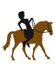 frau weiblich girl mädchen sattel sitzen silhouette schwarz umriss pferd pony reiten schnell pferdchen klein spaß schnell comic cartoon reiter schön süß niedlich