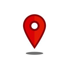 Map pin icon, location pointer, gps destination mark