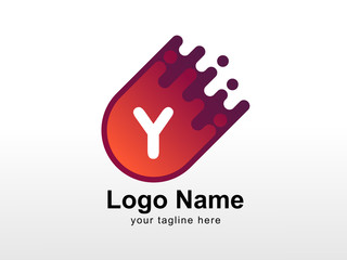 Letter Y Logo. Y Letter Design Vector with Meteor, Design concept, logo, logotype element for template.