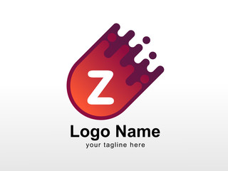 Letter Z Logo. Z Letter Design Vector with Meteor, Design concept, logo, logotype element for template.