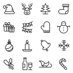 Christmas icon collection - vector illustration