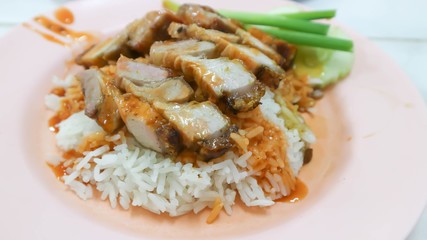 crispy pork with rice