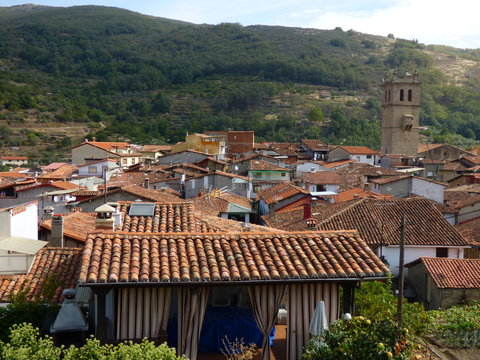 Garganta la Olla, pueblo medieval en la provincia de Cáceres (Extremadura,España)