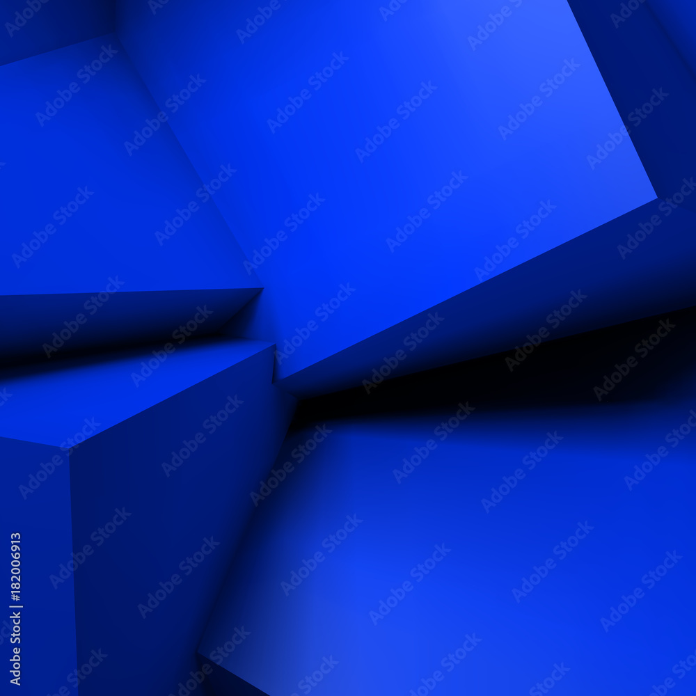 Poster Abstract geometric background with overlapping cubes