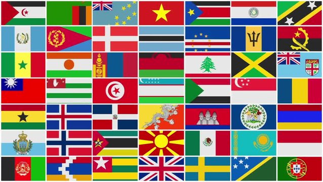 All the World Flags Background