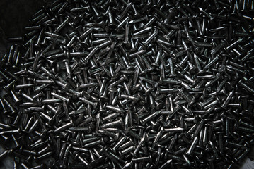 Pile of iron nails for background - Dark Tone