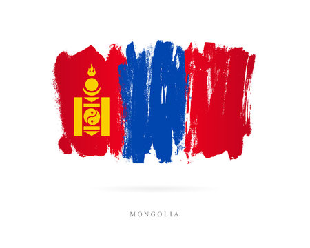 Flag of Mongolia. Abstract concept