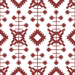 Obraz premium Abstract seamless geometric embroidery pattern