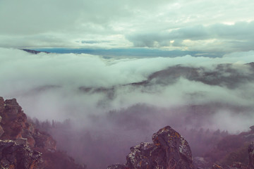 Fog in mountains