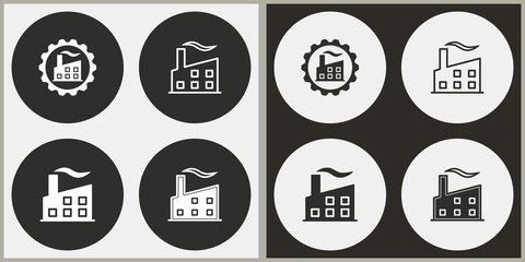 Factory - vector icon.
