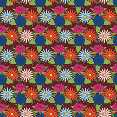 Floral seamless pattern background trend 2018 colors. Vector illustration