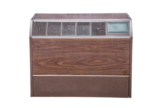 Old Floor Standing Air Conditioner Isolated.