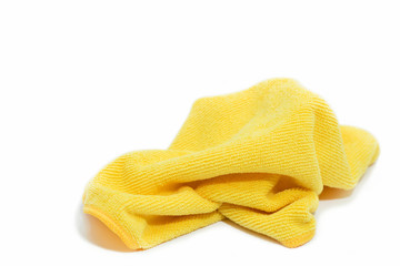 yellow rag isolated on a white background