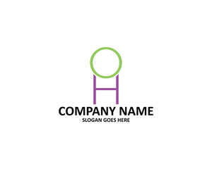 oh letter logo