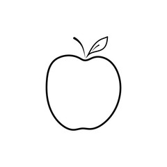 Apple line icon, outline vector sign