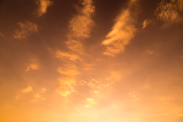 clouds in the sky at sunset as background