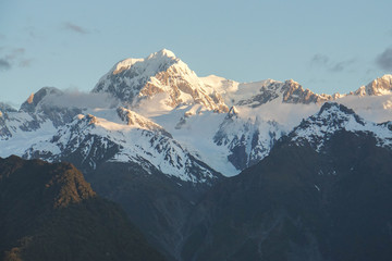 Fototapeta premium close up snow on the mountain peak