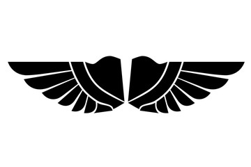 Various Model of Wings for Your Community Logo, Isolated on White 