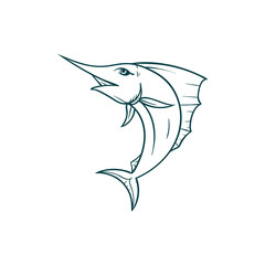 marlin fish vector illustration