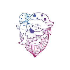 skull pirate vector illustration