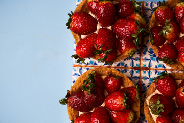 Tartlet cake or basket cake biscuit