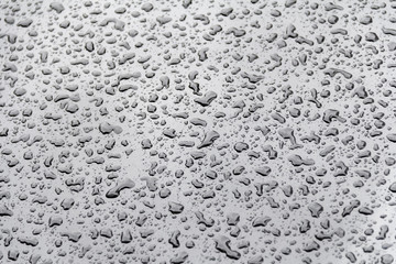 water beads on repellent ground