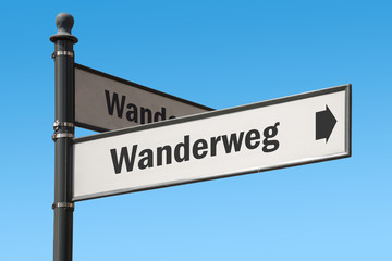 Fototapeta premium Schild 175 - Wanderweg
