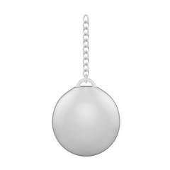 Wrecking ball on isolated white background, 3d illustration