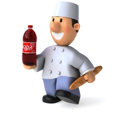 Fun baker - 3D Illustration