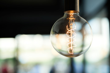 Glowing light bulb