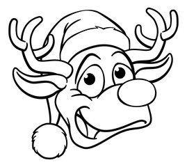 Christmas Santa Hat Reindeer