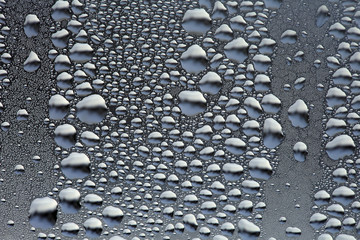 Drops of water on the glass