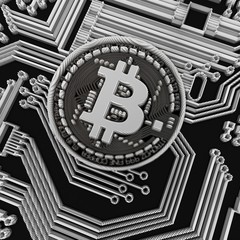 Kryptowährung Bitcoin auf der Hauptplatine
